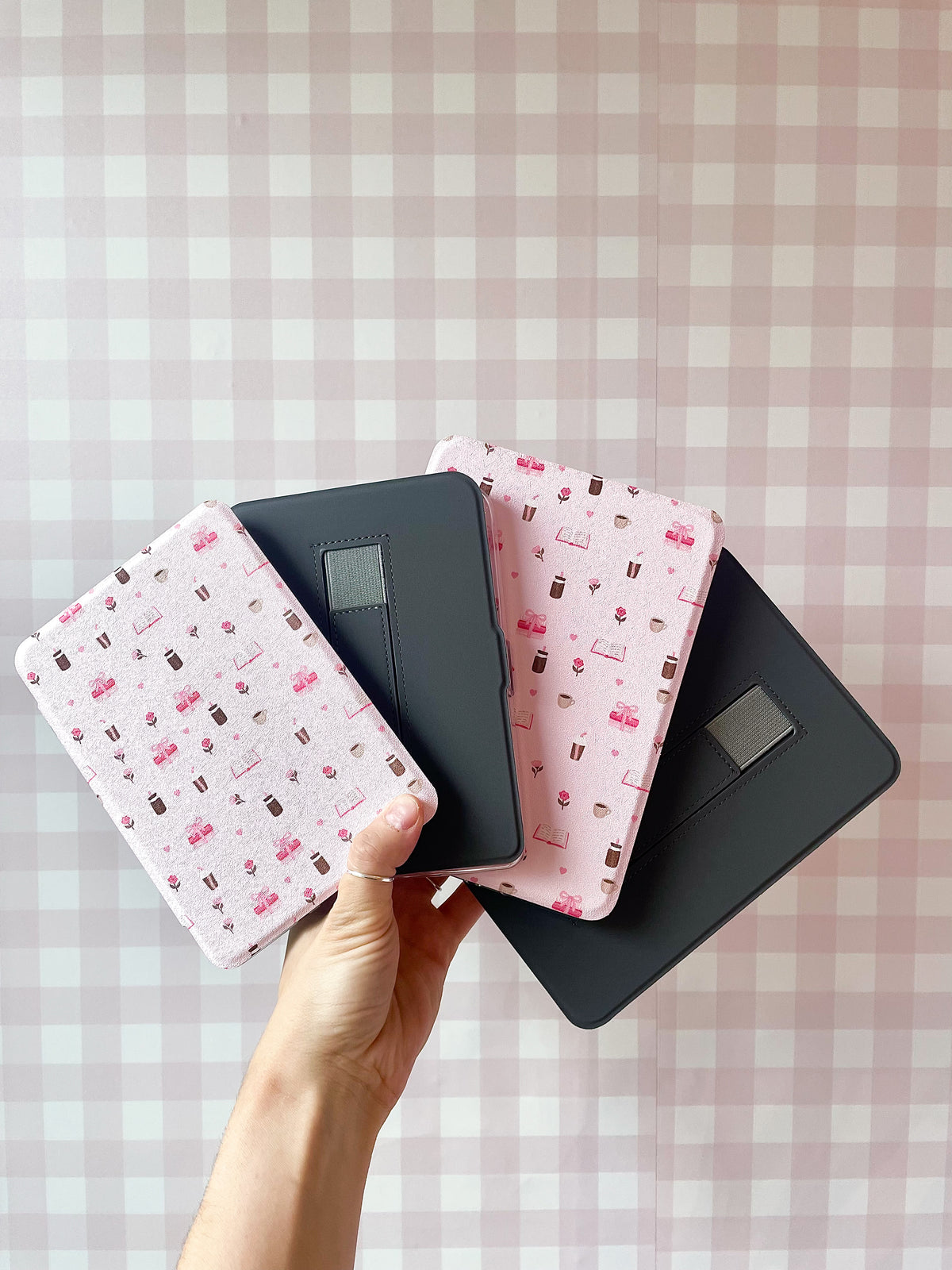 Étui à liseuse | Kindle 6'' et 7''  | Livres, cafés et roses