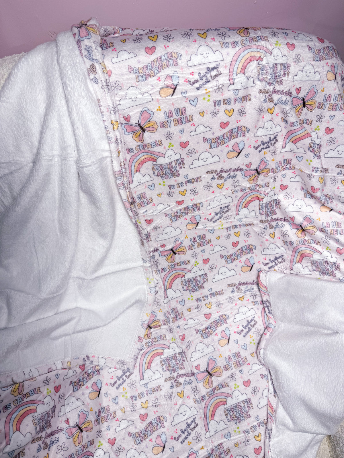 Couverture en flanelle | Affirmation positive nuage