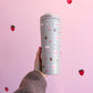 Bouteille isotherme 24 oz | Beige | Livres, cafés et roses
