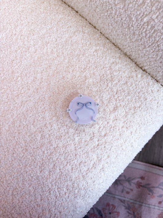 Bouton à téléphone ou liseuse | Boucle bleue