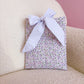 Pochette à livre ou liseuse | Fleurs mauves et roses avec feuilles