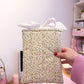 Pochette à livre ou liseuse | Sauge et fleurs fuchsia
