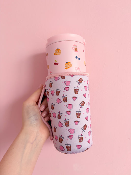Manchon pour bouteille isotherme 24 oz | Cafés et coquette