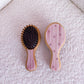 Petite brosse à cheveux | Rose et fleurs