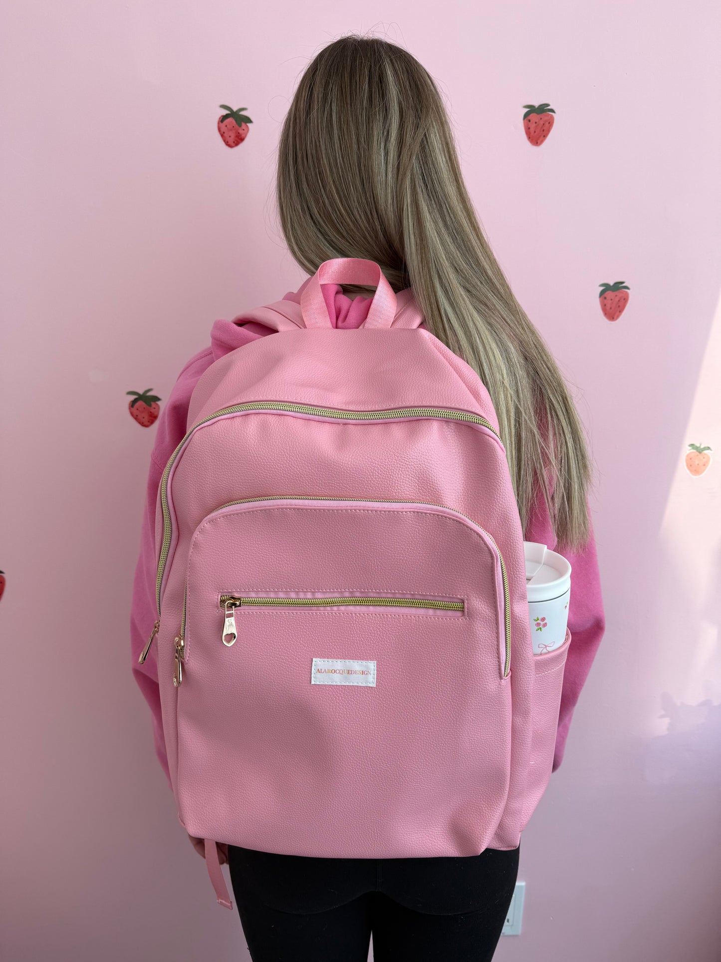 Sac à dos | Rose | Cuir Vegan