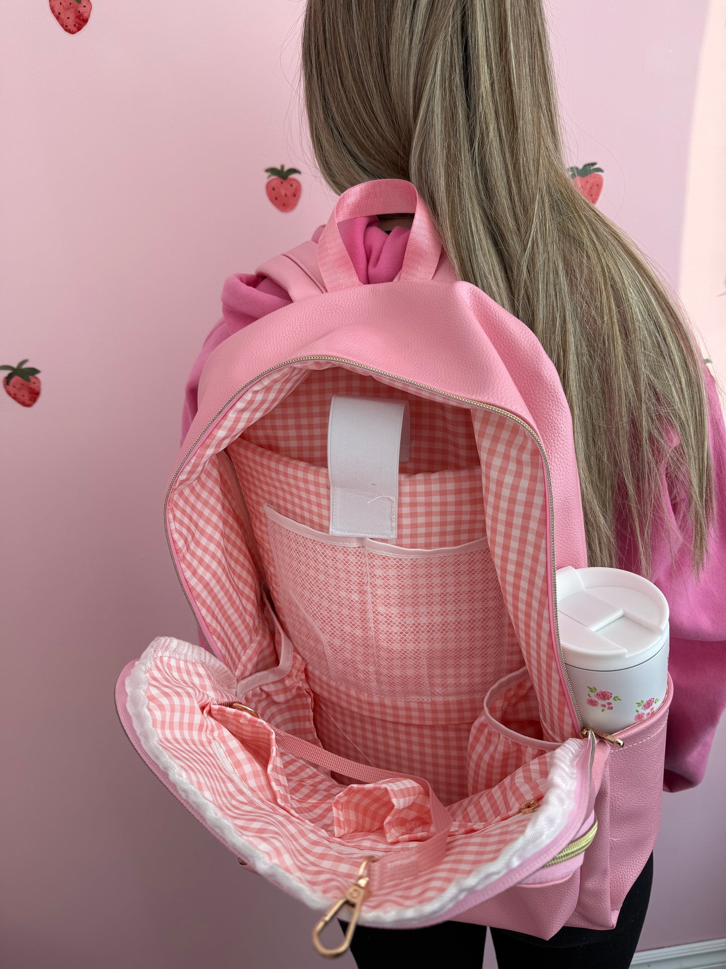Sac à dos | Rose | Cuir Vegan