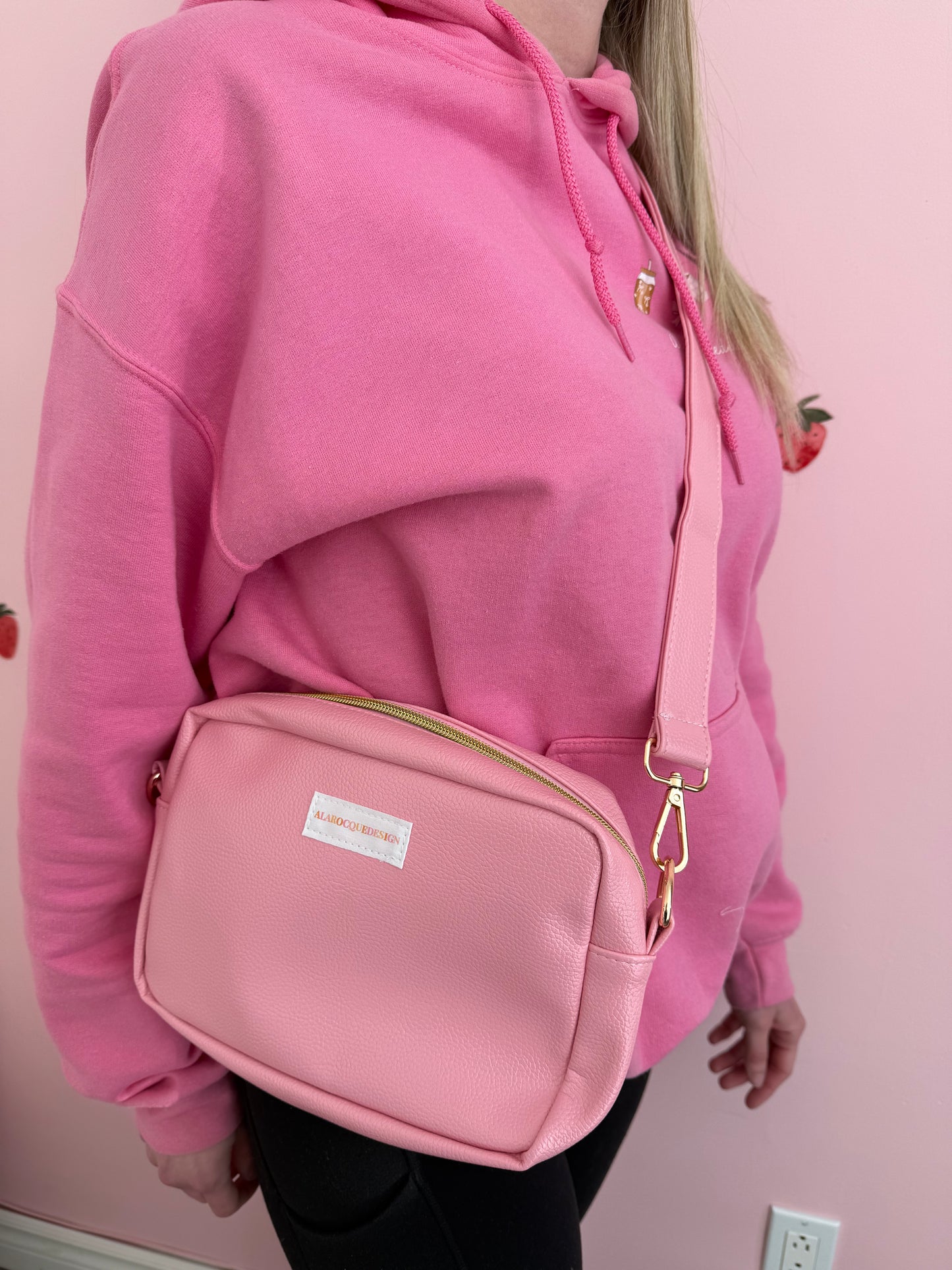 Sacoche à bandoulière | Rose | Cuir Vegan