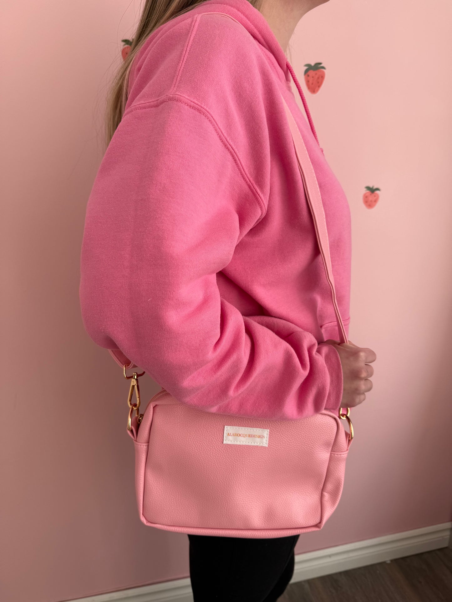 Sacoche à bandoulière | Rose | Cuir Vegan