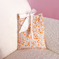 Pochette à livre ou liseuse | Fleurs roses et oranges