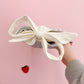 Petite pochette à livre de poche ou liseuse | Mauve et fleurs blanches