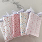 Pochette à livre ou liseuse | Minis fleurs roses et brunes