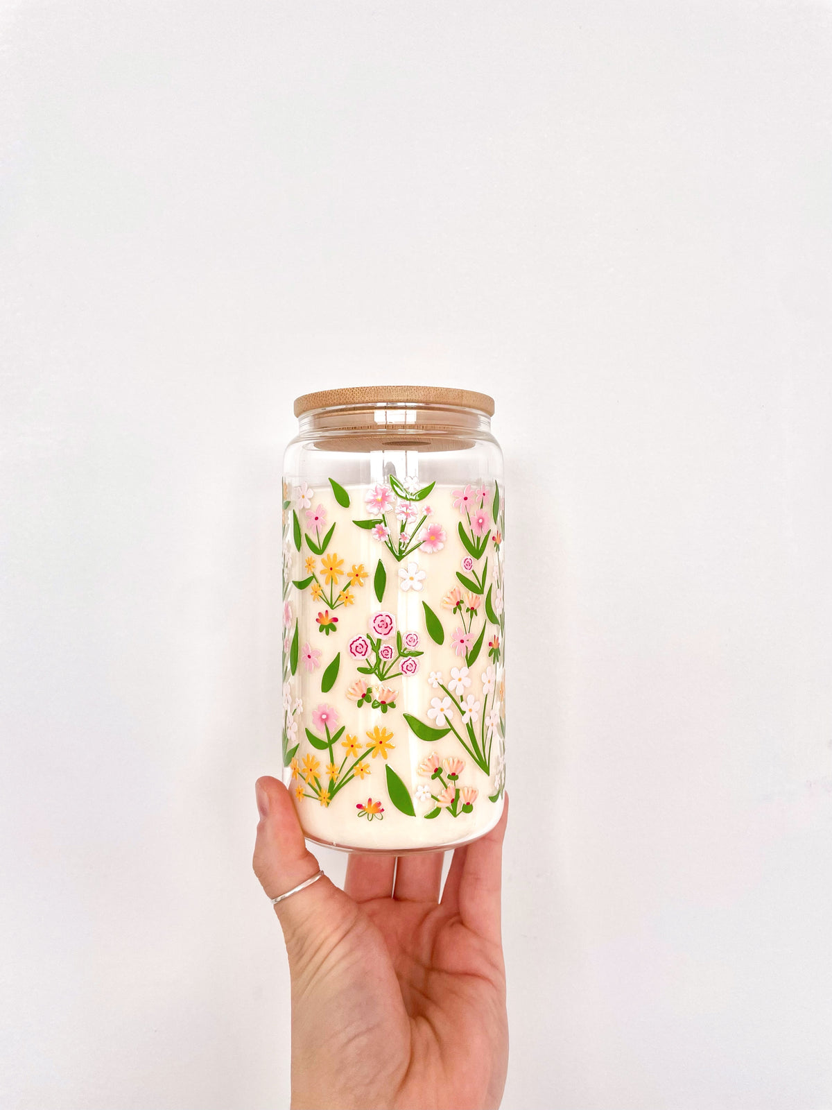 Chandelle | Verre 16 oz | Rose et abricot