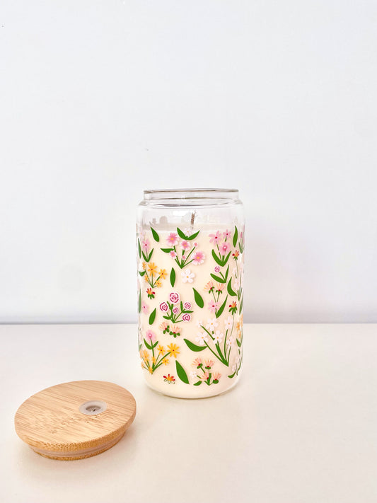 Chandelle | Verre 16 oz | Rose et abricot