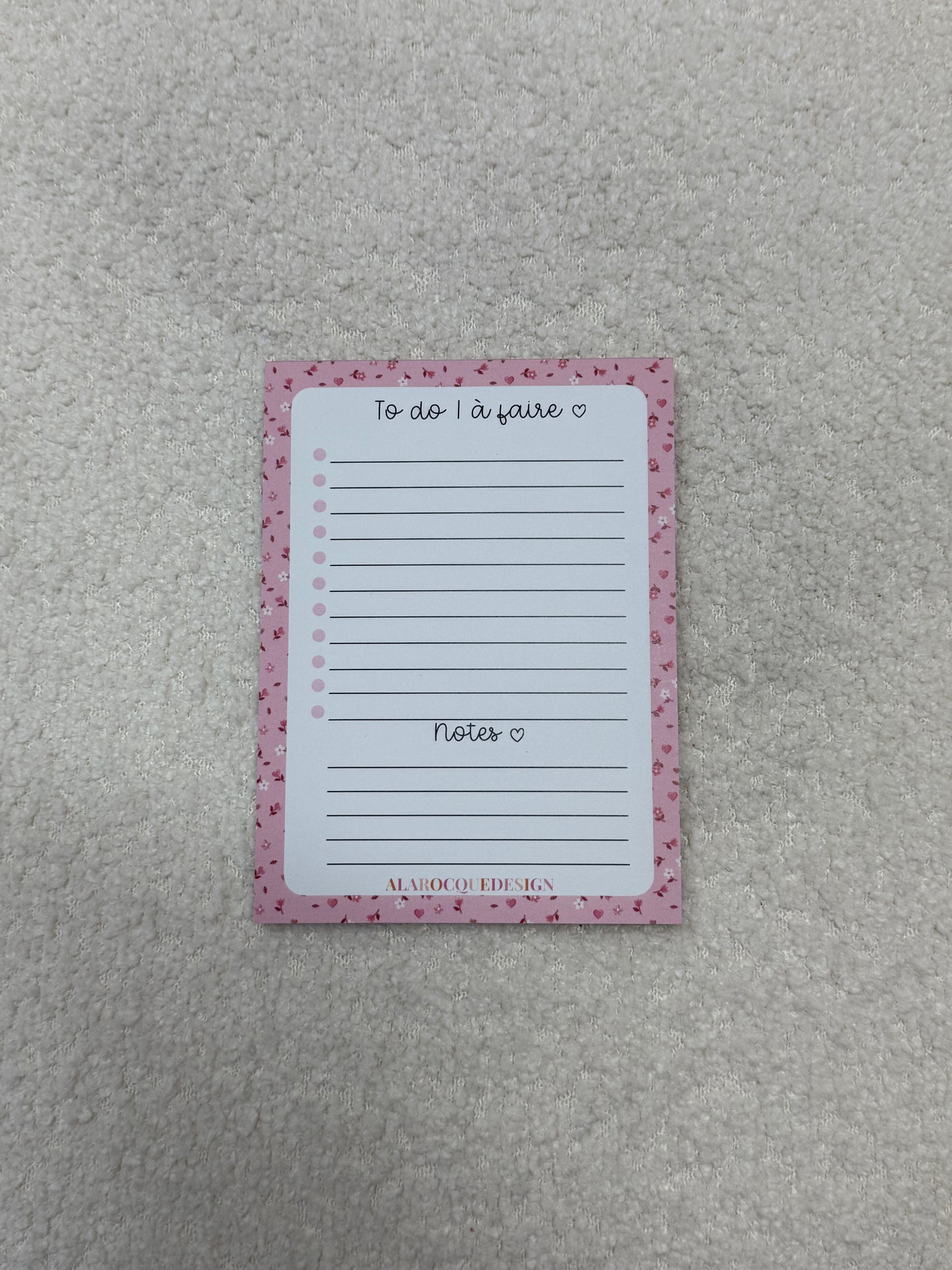 Liste de tâches | Minis fleurs roses et brunes