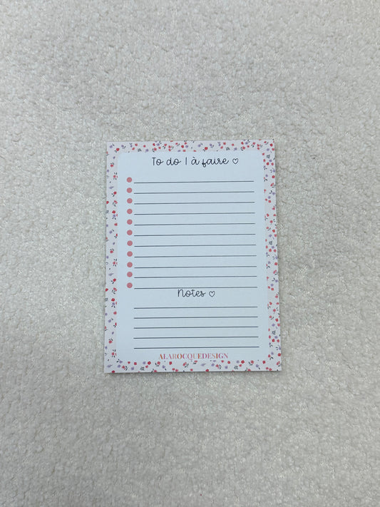 Liste de tâches | Minis fleurs rouges et mauves