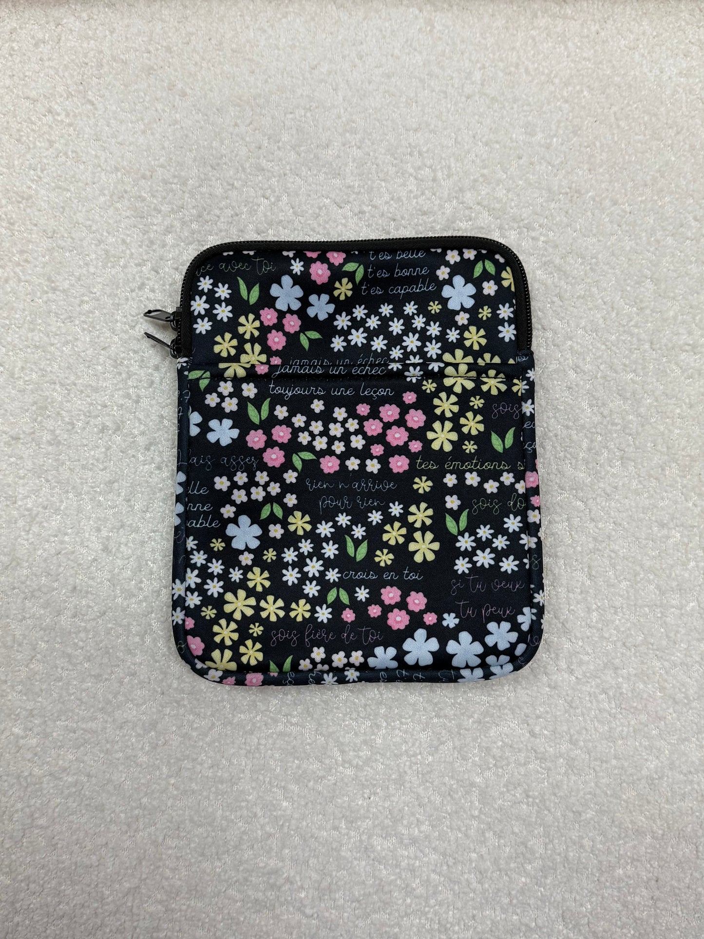 Pochette à liseuse | Affirmations positives florales