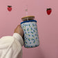 Manchon pour verre 16 oz | Fleurs bleues vintages
