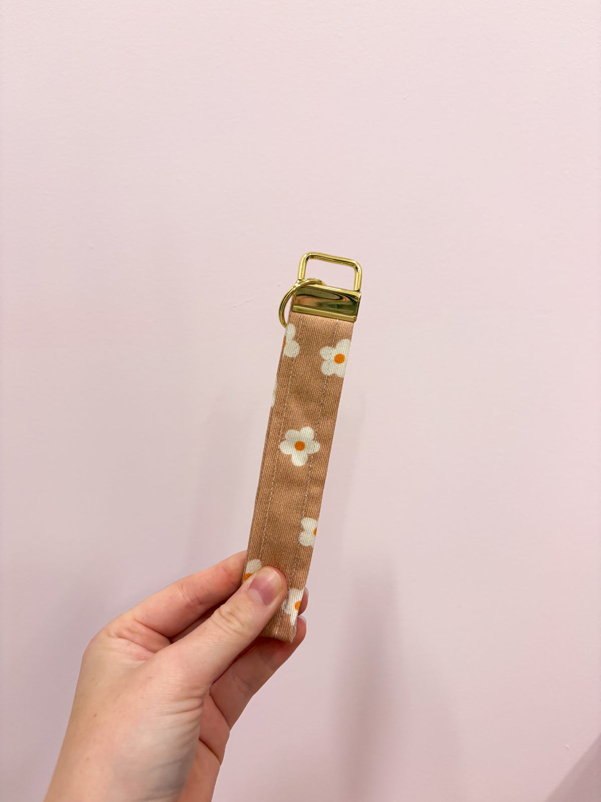 Porte-clés | Bracelet | Rose neutre et marguerites