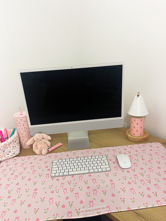 Tapis de bureau | Bouquets de fleurs et boucles