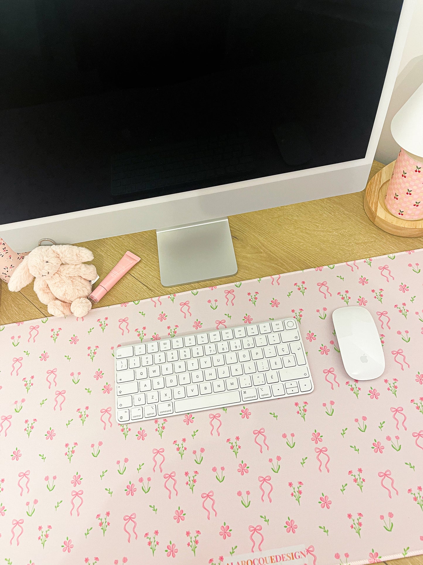 Tapis de bureau | Bouquets de fleurs et boucles