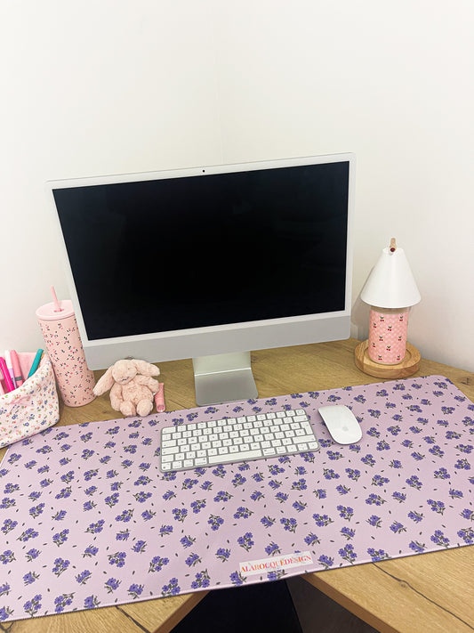 Tapis de bureau | Bouquets de fleurs mauves