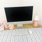 Tapis de bureau | Boucles bleues et tiges