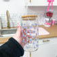 Verre 16 oz | Bouquets de fleurs mauves