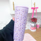 Bouteille isotherme 24 oz | Mauve | Fleurs mélange de mauves