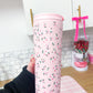 Bouteille isotherme 24 oz | Rose | Minis fleurs roses et blanches