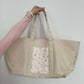 Sac | Fourre-tout | Fleurs roses et brunes