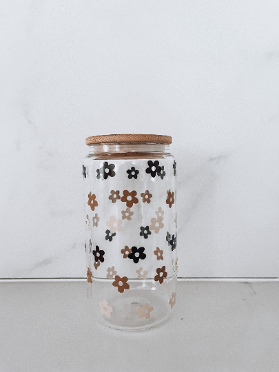 Verre 16 oz | Fleurs neutres